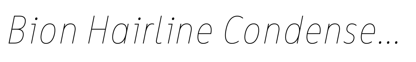 Bion Hairline Condensed Italic